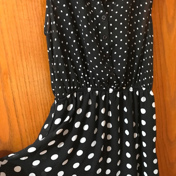 Black and White Polka Dot Dress - Picture 3 of 4